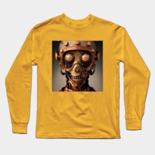 Steam Punk Robot Portrait Long Sleeve T-Shirt